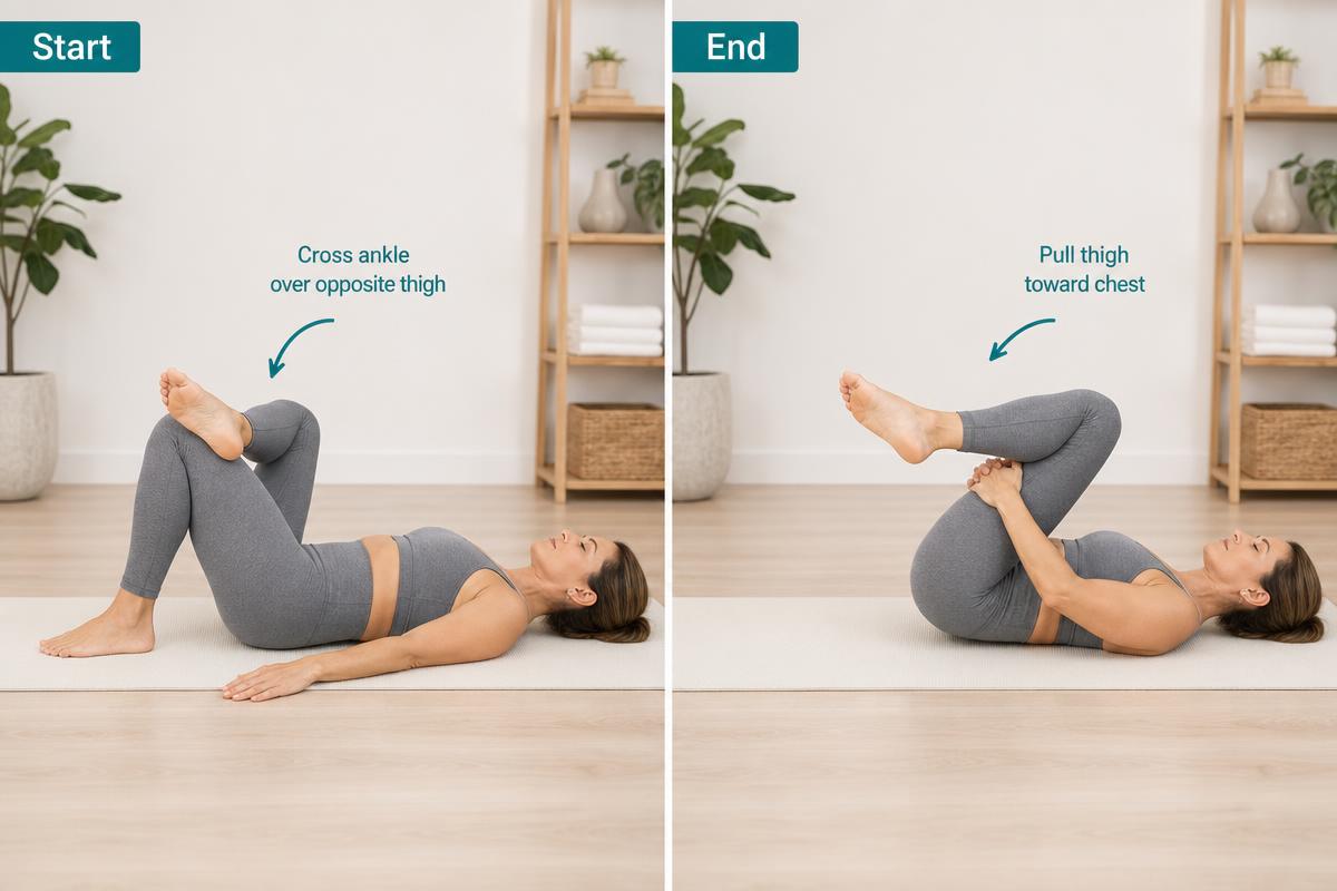 Figure-4 Piriformis Stretch demonstration