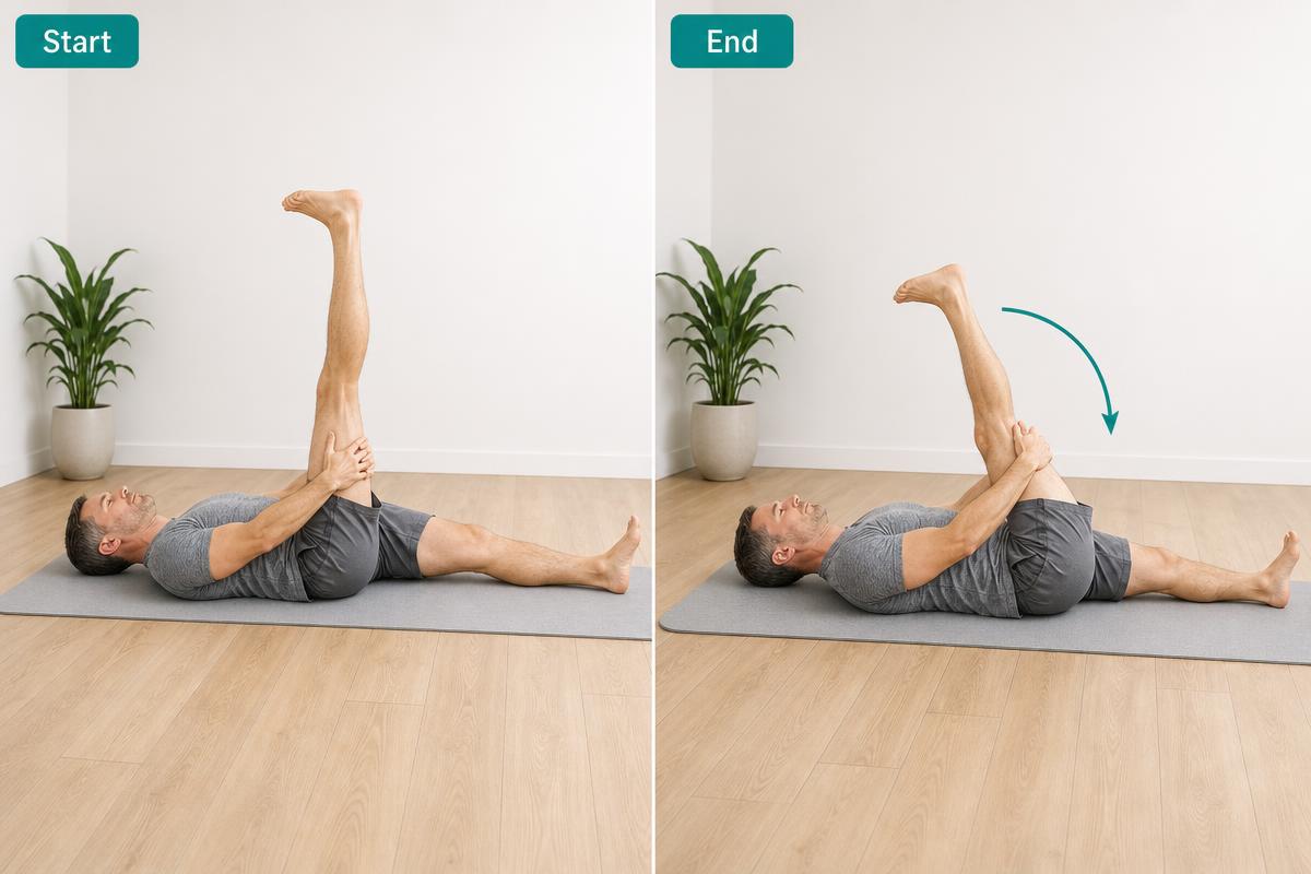 Supine Hamstring Stretch demonstration