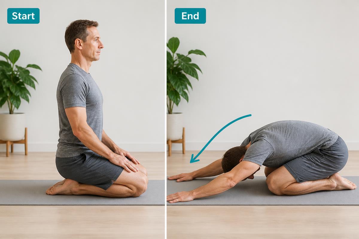 Child's Pose demonstration