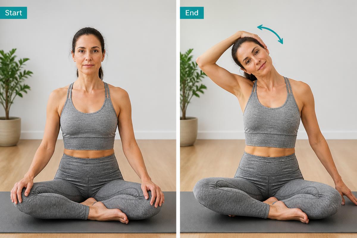 Upper Trap Stretch demonstration